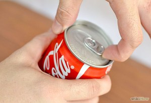 opening coke can